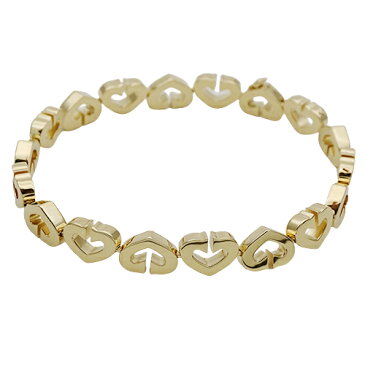 カルティエ Cartier ブレスレット レディース ブランド 750YG イエローゴールド Cハート ジュエリー 磨き済み 【中古】