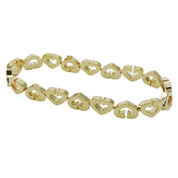 カルティエ Cartier ブレスレット レディース ブランド 750YG イエローゴールド Cハート ジュエリー 磨き済み 【中古】