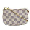 【ほぼ全品10％OFF!20日20時から5時間限定】ルイ・ヴィトン LOUIS VUITTON ポーチ レディース ブランド アクセサリーポーチ ダミエアズールキャンバス アズール ミニポシェットアクセソワール　 N58010 【中古】