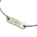 【全品5％OFF！27日9:59迄】クリスチャンディオール Christian Dior ブレスレット レディース ブランド ロゴプレート シルバー イエロー かわいい 【中古】