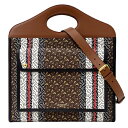 【全品5％OFF！27日9:59迄】バーバリー BURBERRY バッグ レディース ブランド ハンドバッグ ショルダーバッグ 2way モノグラム ブラウン A4 通勤 通学 おしゃれ 大人 おでかけ 斜め掛け 【中古】