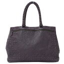 【全品5％OFF！5/3～5/7】ボッテガヴェネタ BOTTEGA VENETA バッグ レディース ブランド トートバッグ ショルダーバッグ イントレチャート レザー パープル 紫 肩掛け A4 通勤 通学 おしゃれ 大人 おでかけ 【中古】