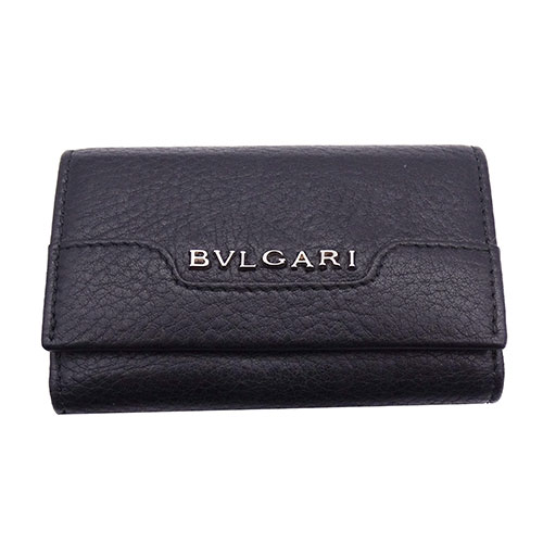 【ほぼ全品10％OFFクーポン！20日20時から5時間限定！】ブルガリ BVLGARI キーケース メンズ ブランド レザー 6連 キーケース ブラック 黒 おしゃれ【中古】