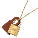 【全品5％OFF！27日9:59迄】エルメス HERMES ネックレス オーケリー PM レディース ブランド ゴールド ブラウン カデナ 華奢 ペンダント おしゃれ かわいい 大人 箱付き Y刻印 【中古】