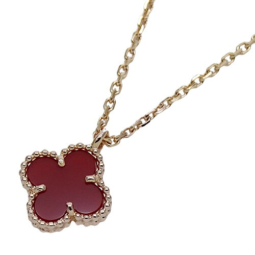 【ポイント5倍！21日20時〜】ヴァンクリーフ＆アーペル Van Cleef & Arpels ネックレス スウィートアルハンブラ レディース ブランド 750PG カーネリアン ピンクゴールド ジュエリー 磨き済み 【中古】のサムネイル