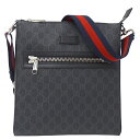 【全品5％OFF！27日9:59迄】グッチ GUCCI バッグ メンズ ブランド GGスプリーム ウェブ ショルダーバッグ ブラック 474137 ロゴ おしゃれ 肩がけ カジュアル おでかけ 【中古】