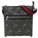 【全品P2倍！29日迄】グッチ GUCCI バッグ メンズ ブランド GGスプリーム ショルダーバッグ ブラック 474137 タイガー 肩がけ カジュアル おしゃれ トラ おでかけ 【中古】