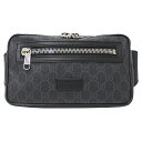 【全品5％OFF！5/3～5/7】グッチ GUCCI バッグ メンズ ブランド ボディバッグ ウエストバッグ ベルトバッグ ブラック 474293 ロゴ カジュアル コンパクト おしゃれ おでかけ 小さめ 【中古】