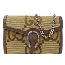 【全品5％OFF!9日20時から16日1時59分まで】グッチ GUCCI バッグ レディース ブランド ショルダーバッグ ジャンボGG ディオニュソス ブラウン 401231 チェーンショルダー 小さめ コンパクト 斜めがけ おしゃれ 【中古】