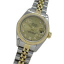 【全品5％OFF！27日9:59迄】ロレックス ROLEX デイトジャスト 69173G T番 時計 レディース ブランド 10P ダイヤモンド 自動巻き AT ステンレス SS ゴールド YG コンビ OH・磨き済み 【中古】