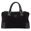 【全品5％OFF！5/3～5/7】ロエベ LOEWE バッグ レディース ブランド ハンドバッグ スエード アマソナ 36 ブラック 手提げ シンプル おしゃれ 黒 おでかけ 【中古】