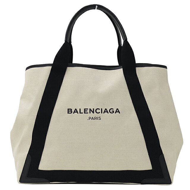 【全品5％OFF中!16日1時59分まで】バレンシアガ BALENCIAGA バッグ レディース ブランド トートバッグ キャンバス ネイビーカバス M ホワイト ブラック 339936 大きめ 大容量 A4 旅行 おでかけ シンプル おしゃれ 【中古】