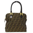 【全品P2倍！29日迄】フェンディ FENDI バッグ レディース ブランド ズッカ ハンドバッグ ショルダーバッグ 2way ブラウン 14967 手さげ 肩がけ ロゴ おしゃれ おでかけ 【中古】