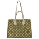 【ほぼ全品10％OFF！5/5 20時～5時間限定】ルイ ヴィトン LOUIS VUITTON バッグ モノグラム アンプラント レディース ブランド トートバッグ ハンドバッグ ショルダーバッグ 2way オンザゴー MM カーキ M46060 ホワイト バイカラー おしゃれ 大容量 【中古】