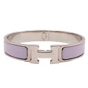 【全品5％OFF！5/3～5/7】エルメス HERMES バングル クリック H ブレスレット レディース ブランド シルバー パープル 【中古】