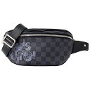 【全品5％OFF！5/3～5/7】ルイ ヴィトン LOUIS VUITTON バッグ ダミエ グラフィット リンク メンズ ブランド ボディバッグ ウエストバッグ バムバッグ N40295 ブラック グレー おしゃれ 【中古】