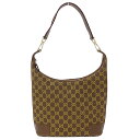 【全品5％OFF！5/3～5/7】グッチ GUCCI バッグ レディース ブランド ショルダーバッグ GGキャンバス ブラウン 0014204 ロゴ ワンショルダー おしゃれ おでかけ 大人 茶色 【中古】