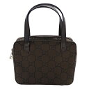 【ほぼ全品10％OFF!10日20時から5時間限定！】グッチ GUCCI バッグ レディース ブランド ハンドバッグ レザー GGナイロン ダークブラウン 007・2005 手提げ 小さめ【中古】