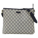 【全品5％OFF！5/3～5/7】グッチ GUCCI バッグ レディース ブランド ショルダーバッグ GGスプリーム ネイビー ベージュ 388924 斜め掛け クロスボディ おしゃれ 【中古】