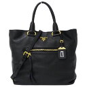 プラダ PRADA バッグ レディース ブランド トートバッグ ショルダーバッグ 2way レザー ブラック BN2754 黒 大容量 A4 大きめ おしゃれ 【中古】