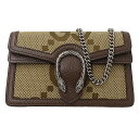 【全品5％OFF！5/3～5/7】グッチ GUCCI バッグ レディース ブランド ジャンボGG ショルダーバッグ ディオニュソス ブラウン 476432 チェーンショルダー 小さめ コンパクト 可愛い おしゃれ 【中古】