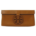 【全品P2倍！29日迄】トリーバーチ Tory Burch バッグ レディース ブランド クラッチバッグ セカンドバッグ レザー ブラウン ミニバッグ コンパクト おしゃれ 【中古】