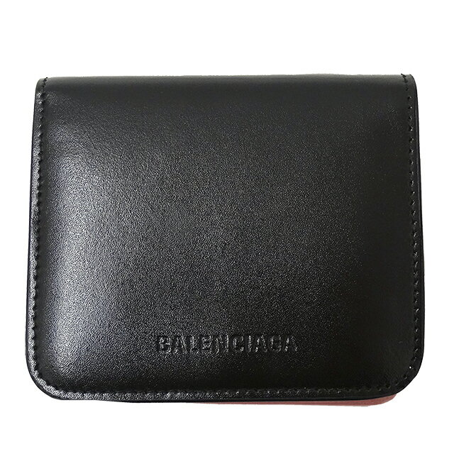 【ほぼ全品10％OFF 15日20時から5時間限定】バレンシアガ BALENCIAGA 財布 レディース ブランド 二つ折り財布 ブラック ピンク 673482 コンパクト 可愛い シンプル 小銭れ 札入れ 黒 【中古】