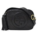 【全品5％OFF！5/3～5/7】グッチ GUCCI バッグ レディース ブランド ショルダーバッグ グッチ ブロンディ スモール ショルダーバッグ レザー ブラック 742360 黒 コンパクト ミニバッグ 斜め掛け おしゃれ 【中古】