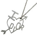 【全品5％OFF！5/3～5/7】クリスチャンディオール Christian Dior ネックレス レディース ブランド ハートアロー ロゴ シルバー 大きめ アクセサリー【中古】