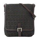 【全品5％OFF！5/3～5/7】フェンディ FENDI バッグ レディース ブランド ショルダーバッグ ズッキーノ キャンバス ブラウン 8BT052 コンパクト ミニバッグ 斜め掛け クロスボディ おしゃれ 【中古】