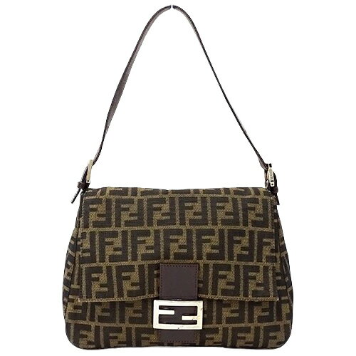 【全品1000円OFFクーポン！21日迄】フェンディ FENDI バッグ レディース ブランド ショルダーバッグ ハンドバッグ マンマバケット ズッカ キャンバス ブラウン 26325 肩掛け ワンショルダー おしゃれ 【中古】