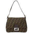 【全品5％OFF！5/3～5/7】フェンディ FENDI バッグ レディース ブランド ショルダーバッグ ハンドバッグ マンマバケット ズッカ キャンバス ブラウン 26325 肩掛け ワンショルダー おしゃれ 【中古】