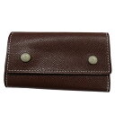 【全品5％OFF！5/3～5/7】エルメス HERMES キーケース レディース メンズ ブランド 6連 セリエ エテュイクレ6 ヴォーエプソン ショコラ シルバー金具 【中古】