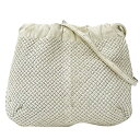 【全品5％OFF！5/3～5/7】ボッテガ ヴェネタ BOTTEGAVENETA バッグ レディース ブランド ショルダーバッグ レザー ホワイト 249121 白 ステッチ 斜め掛け おしゃれ 【中古】