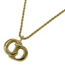 【全品5％OFF！27日9:59迄】クリスチャンディオール Christian Dior ネックレス レディース ブランド CDロゴ ゴールド アクセサリー【中古】