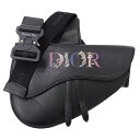 【全品5％OFF！5/3～5/7】ディオール Dior バッグ レディース ブランド ショルダーバッグ サドルバッグ レザー ブラック フラワー ロゴ..