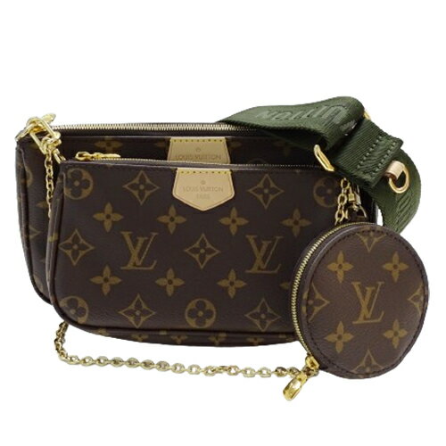 【全品1000円OFFクーポン！21日迄】ルイ・ヴィトン LOUIS VUITTON バッグ モノグラム レディース ブランド ワンショルダー ショルダーバッグ 2way ミュルティ・ポシェット・アクセソワール カーキ M44813 LY4270 肩掛け 斜め掛け【中古】