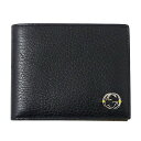 【全品5％OFF！5/3～5/7】グッチ GUCCI 財布 メンズ ブランド 二つ折り財布 札入れ カードケース レザー ブラック 黒 イエロー 610464 おしゃれ ビジネス 大人 シンプル バイカラー【中古】