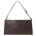 【全品5％OFF！5/3～5/7】ルイ ヴィトン LOUIS VUITTON ポーチ エピ レディース ブランド ハンドポーチ ハンドバッグ ポシェット アクセソワール モカ M5294D ダークブラウン コンパクト おしゃれ 【中古】