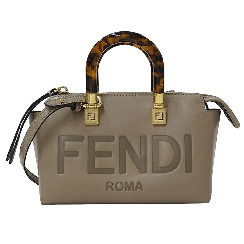 【全品5％OFF中!16日1時59分まで】フェンディ FENDI バッグ レディース ブランド ハンドバッグ ショルダーバッグ 2way レザー バイザウェイ ミニ グレージュ 8BS067 ベージュ コンパクト ミニバッグ マイクロバッグ おしゃれ 斜め掛け 【中古】