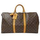 【全品5％OFF！27日9:59迄】ルイ・ヴィトン LOUIS VUITTON バッグ モノグラム レディース メンズ ブランド ボストンバッグ キーポル 50 ブラウン M41426 大きめ 旅行 おでかけ おしゃれ 【中古】