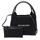 【ほぼ全品10％OFF！5/5 20時～5時間限定】バレンシアガ BALENCIAGA バッグ レディース ブランド ハンドバッグ ショルダーバッグ 2way キャンバス レザー ネイビーカバスXS ブラック 3903462 手提げ 斜め掛け【中古】