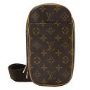 【10％OFF！30日20時～4時間限定】ルイ ヴィトン LOUIS VUITTON バッグ モノグラム レディース メンズ ブランド ショルダーバッグ ボディバッグ ポシェット ガンジュ M51780 ブラウン コンパクト ミニバッグ おしゃれ 【中古】