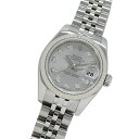 【全品5％OFF！5/3～5/7】ロレックス ROLEX デイトジャスト 179174G Z番 時計 レディース ブランド 10P ダイヤモンド 自動巻き AT ステンレス SS ホワイトゴールド WG シルバー 磨き済み 【中古】