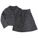 ルイ ヴィトン LOUIS VUITTON セットアップ レディース ブランド ジャケット スカート デニム ブラック サイズ36 黒 おしゃれ 春 秋 【中古...