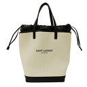 【ほぼ全品10%OFF!25日20時から4時間限定!】サンローラン SAINT LAURENT バッグ レディース ブランド トートバッグ コーティングキャンバス テディトートバッグ ホワイト 551595 大きめ 通勤 おでかけ おしゃれ 【中古】