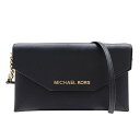 【ほぼ全品10%OFF!10日20時から5時間限定】マイケル・コース Michael Kors バッグ レディース ブランド クラッチバッグ ショルダーバッグ 2way レザー ブラック 薄い 無地 シンプル おしゃれ 【中古】