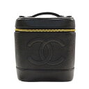 シャネル CHANEL バッグ レディース ブランド バニティバッグ キャビアスキン ブラック ゴールド金具 A01998 メイクボックス 小物入れ おしゃれ ...