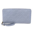 【全品ポイント5倍中!5月1日まで!】ルイ・ヴィトン LOUIS VUITTON 財布 レディース ブランド 長財布 モノグラムアンプラント ジッピーウォレット ウォッシュドブルー 青 M11969 ラウンドファスナー おしゃれ 可愛い 【中古】(4)