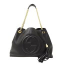 グッチ GUCCI バッグ レディース ブランド トートバッグ レザー ソーホー ブラック 536196 チェーントートバッグ 肩掛け ロゴ おしゃれ 大人 【...